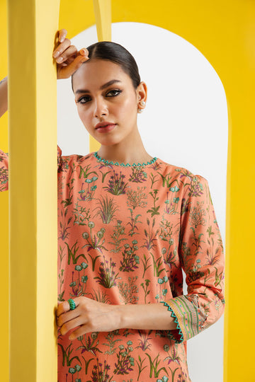 Alkaram MS-25.1-23-Coral Mid Summer Collection Online Shopping